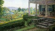 Walter I Cox The Front Porch Sweden oil painting artist
